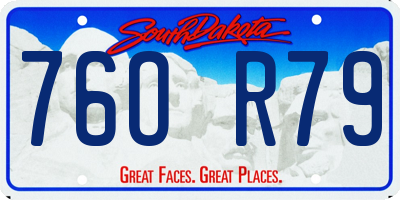 SD license plate 76OR79