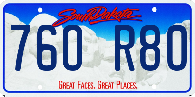 SD license plate 76OR80