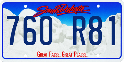 SD license plate 76OR81