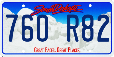 SD license plate 76OR82