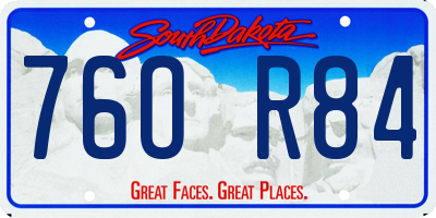 SD license plate 76OR84