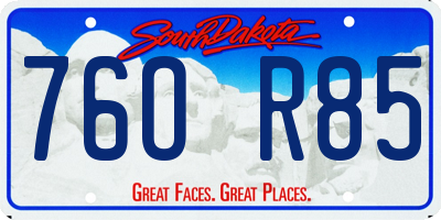 SD license plate 76OR85