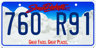 SD license plate 76OR91