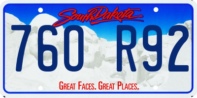 SD license plate 76OR92