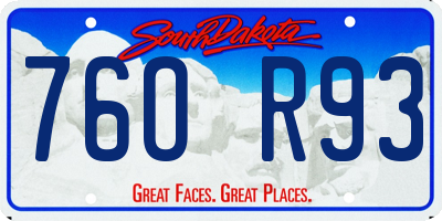 SD license plate 76OR93