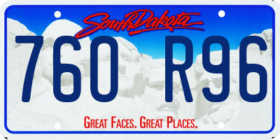 SD license plate 76OR96