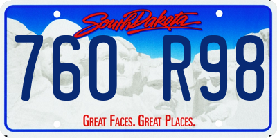 SD license plate 76OR98