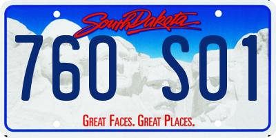 SD license plate 76OS01
