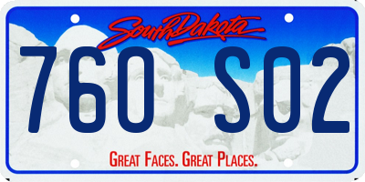 SD license plate 76OS02