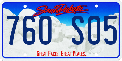 SD license plate 76OS05