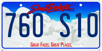SD license plate 76OS10