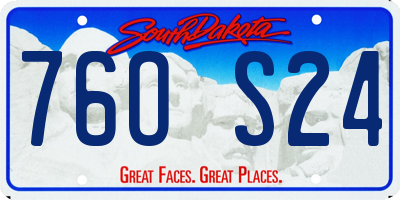 SD license plate 76OS24