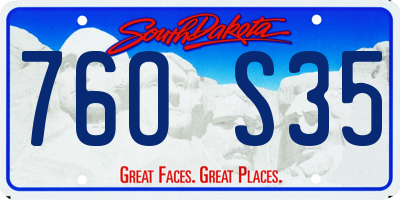 SD license plate 76OS35