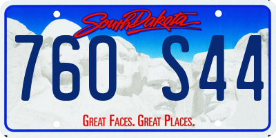 SD license plate 76OS44