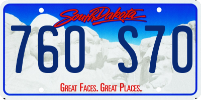SD license plate 76OS70