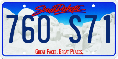 SD license plate 76OS71