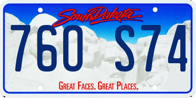 SD license plate 76OS74