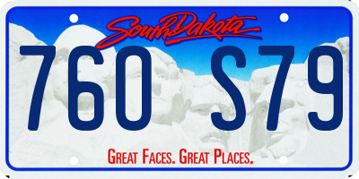 SD license plate 76OS79