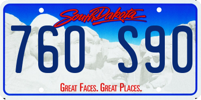 SD license plate 76OS90