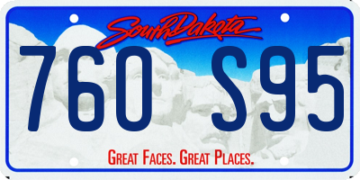 SD license plate 76OS95