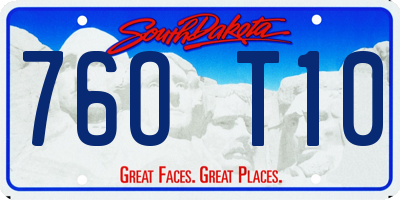 SD license plate 76OT10