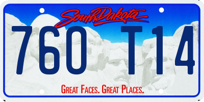 SD license plate 76OT14
