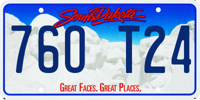 SD license plate 76OT24