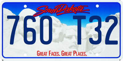 SD license plate 76OT32