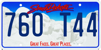 SD license plate 76OT44