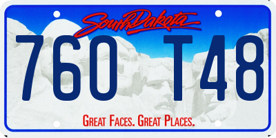 SD license plate 76OT48