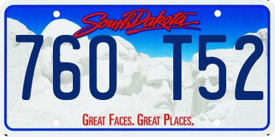 SD license plate 76OT52