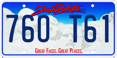 SD license plate 76OT61