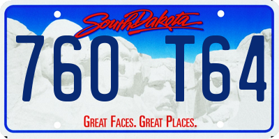 SD license plate 76OT64