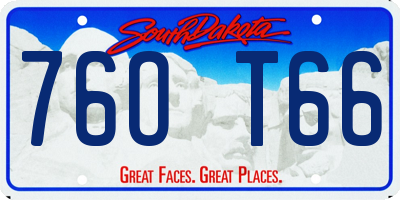SD license plate 76OT66