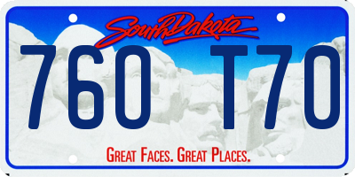 SD license plate 76OT70