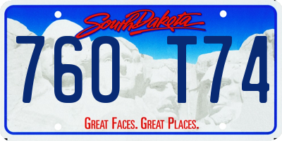 SD license plate 76OT74