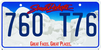 SD license plate 76OT76