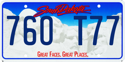 SD license plate 76OT77