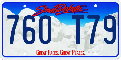 SD license plate 76OT79