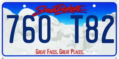 SD license plate 76OT82