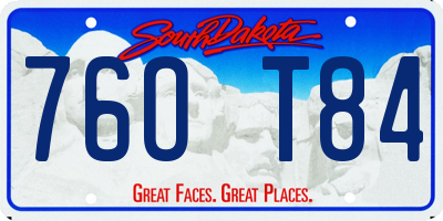 SD license plate 76OT84