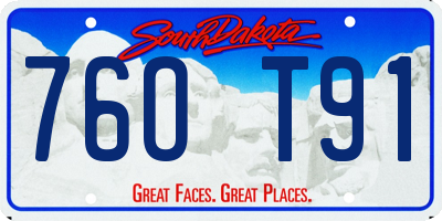 SD license plate 76OT91