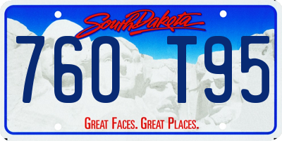 SD license plate 76OT95