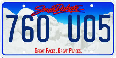 SD license plate 76OU05