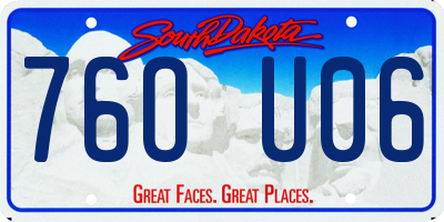SD license plate 76OU06