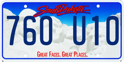 SD license plate 76OU10