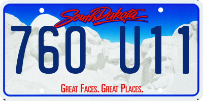 SD license plate 76OU11