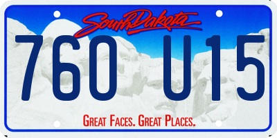 SD license plate 76OU15