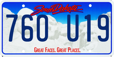 SD license plate 76OU19