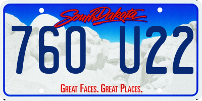 SD license plate 76OU22